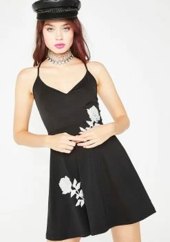 No Dress Silver Rose Black Dress Dresses