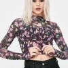 No Dress Black Floral Suit Top Tops