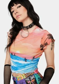 EASY TIGER Sunset Crop Tee