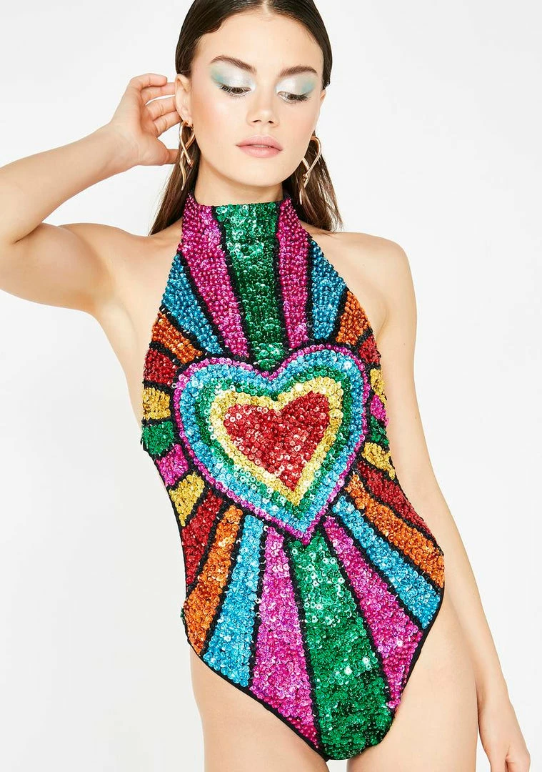 Buy ???? EASY TIGER Rainbow Heart Bodysuit ❤️ 1 EASY TIGER Rainbow Heart Bodysuit