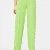 No Dress Green Studded Suit Pants Bottoms