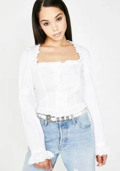 No Dress White Cotton Blouse