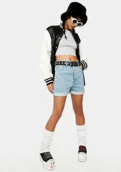 Cross Colours Cuffed Denim Shorts