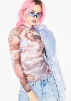 No Dress Angel Mesh Top Tops