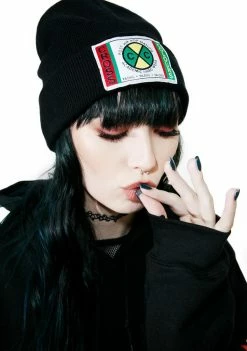 Cross Colours Hats Woven Label Beanie