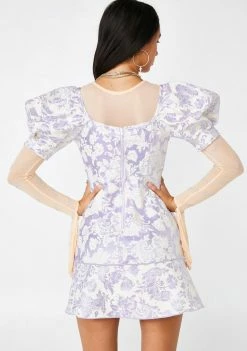 No Dress Floral Jacquard Dress Dresses