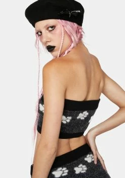 No Dress Dog Paws Knit Tube Top
