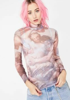 No Dress Angel Mesh Top Tops