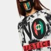 Cross Colours No Justice No Peace Tie Dye T-Shirt Tops