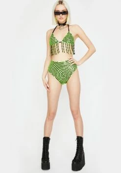 EASY TIGER Tops Trippin Fringe Bra Top