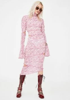 No Dress Dresses Floral Patchwork Midi Dress