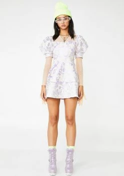 No Dress Floral Jacquard Dress Dresses