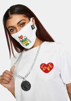 Cross Colours Jewelry Circle Logo Medallion Miami Cuban Link Necklace