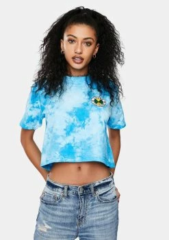 Cross Colours Tops Circle Logo Tie Dye Graphic Tee