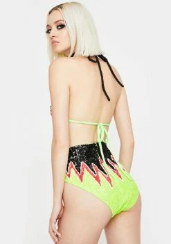 EASY TIGER Bottoms Toxic Flame Sequin Hot Shorts