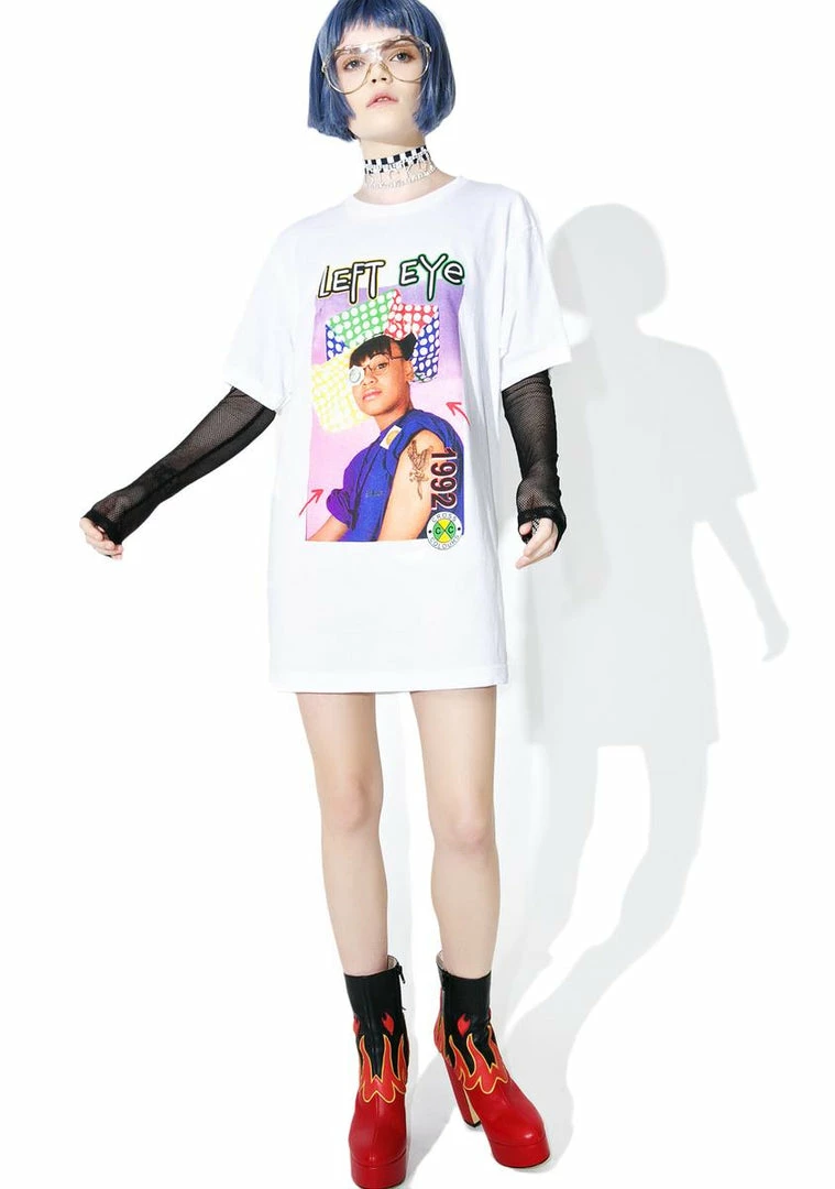 Hot Sale ???? Cross Colours TLC Left Eye T-Shirt ???? 2 Cross Colours TLC Left Eye T-Shirt