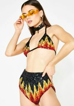 EASY TIGER Bottoms Too Hot To Handle Sequin Shorts