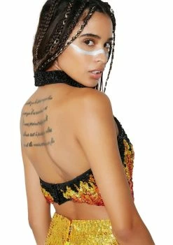 EASY TIGER Girl Too Hot To Handle Sequin Top