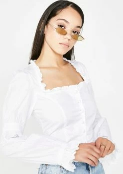 No Dress White Cotton Blouse