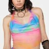 EASY TIGER Sunrise Scarf Top Crop Halter Top