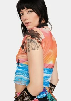 EASY TIGER Sunset Crop Tee