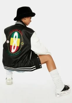 Cross Colours Do Baseball Leather Jacket Outerwear