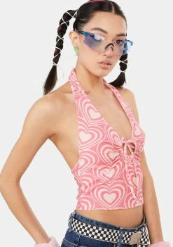 EASY TIGER Love Wins Halterneck Top Crop Halter Top