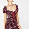 No Dress Floral Lace Up Dress Dresses