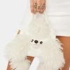 No Dress Bags & Wallets White Poodle Handbag