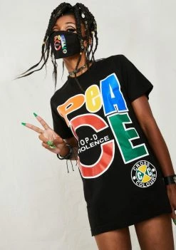 Cross Colours Peace Graphic T-Shirt
