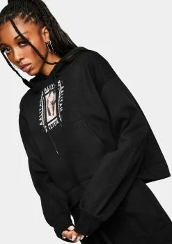 Cross Colours Tops Aaliyah Hug Cropped Pullover Hoodie