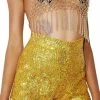 EASY TIGER Dream In Gold Sequin Shorts Bottoms
