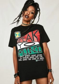 Cross Colours Speak Yo Mind Graphic T-Shirt