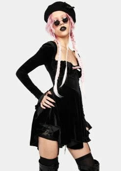 No Dress Velvet Dress With Deep V-Back Little Black Dresses