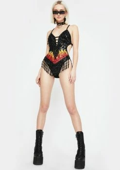 EASY TIGER Firestarter Sequin Bodysuit Jumpsuits & Rompers