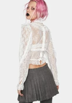 No Dress Lace Stitching Shirt