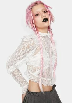 No Dress Lace Stitching Shirt