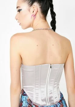 No Dress Silver Corset