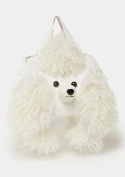 No Dress Bags & Wallets White Poodle Handbag