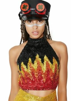 EASY TIGER Girl Too Hot To Handle Sequin Top