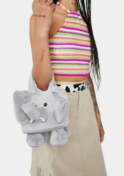 No Dress Handbags Gray Elephant Handbag