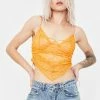 No Dress Orange Lace Camisole Top Tops