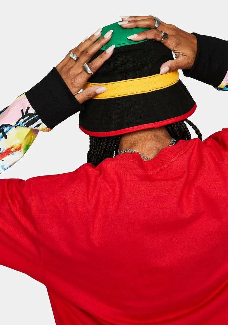 Deals ???? Cross Colours Color Block Bucket Hat ???? 3 Cross Colours Color Block Bucket Hat