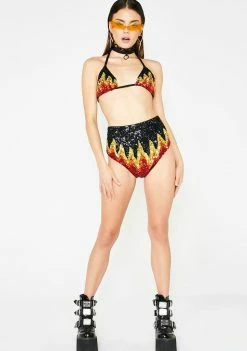 EASY TIGER Bottoms Too Hot To Handle Sequin Shorts
