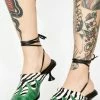 No Dress Zebra Horsehair Leather Heels