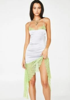 No Dress Green Lace Silver Dress Dresses