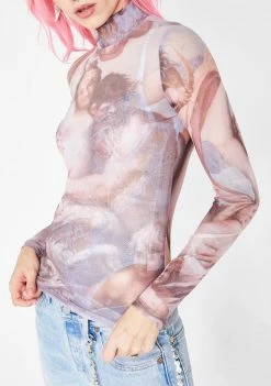 No Dress Angel Mesh Top Tops