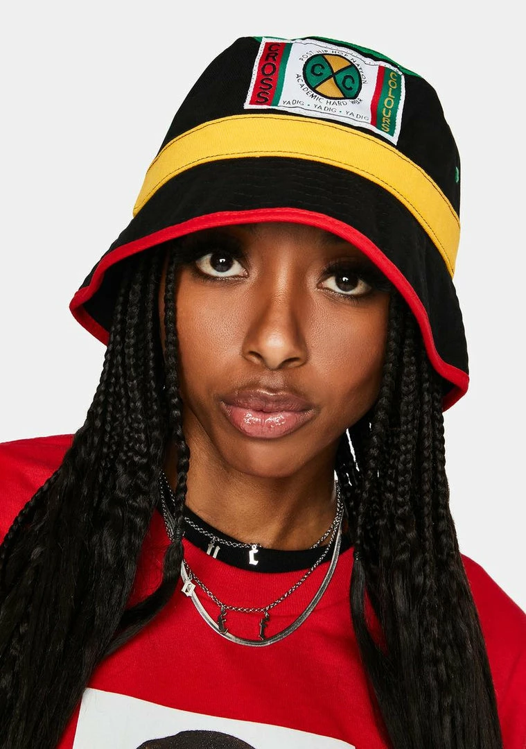 Deals ???? Cross Colours Color Block Bucket Hat ???? 1 Cross Colours Color Block Bucket Hat