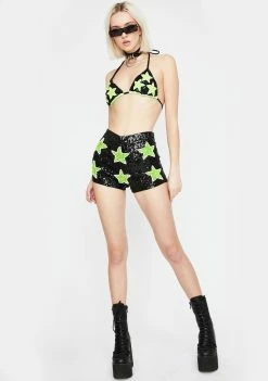 EASY TIGER Starstruck Sequin Bra Top