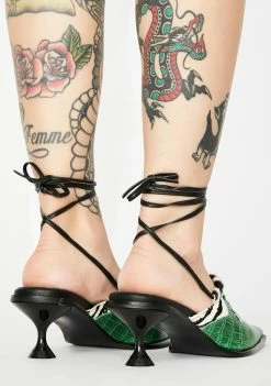 No Dress Zebra Horsehair Leather Heels